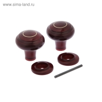 Ручка дверная пластмассовая, d=70, цвет вишня с узором Ручка дверная пластмассовая, d=70, цвет вишня с узором