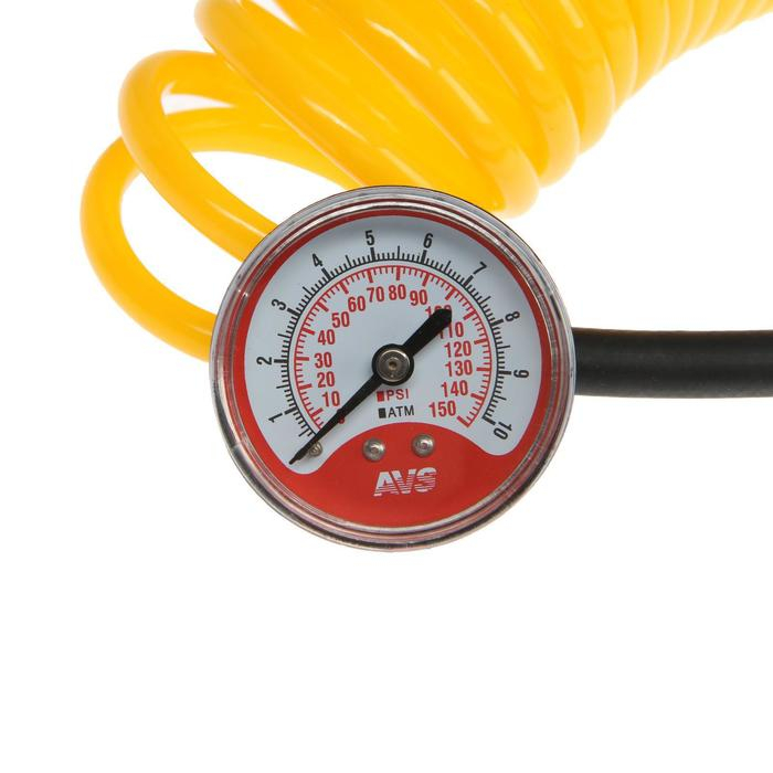 Универсальный шланг-удлинитель AVS HS-01, с манометром, 4 м Универсальный шланг-удлинитель AVS HS-01, с манометром, 4 м