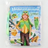 Карнавальный костюм детский &laquo;Новогодний змей&raquo;: жилетка, нагрудник, шапка, нарукавники, рост 116-128 см
