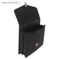 Портфель деловой 350 х 260 х 100 мм, текстильный, 2 отделения "Ладога" комбинированный чёрный 1С112