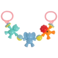 Растяжка на коляску/кроватку &laquo;Друзья&raquo;, 3 игрушки с погремушками, цвет МИКС, Крошка Я