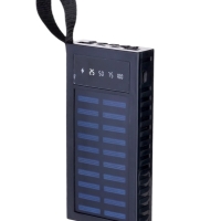 Внешний аккумулятор 10000 мАч, 10 W, 2 USB, Type-C, фонарик, солнечная панель, чёрный Внешний аккумулятор 10000 мАч, 10 W, 2 USB, Type-C, фонарик, солнечная панель, чёрный