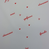 Пленка для цветов матовая, "Для самой", красный, 0,6х9м &plusmn;5%