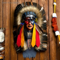 Панно "Индианка Блэндина" 40х15х60 см, МИКС