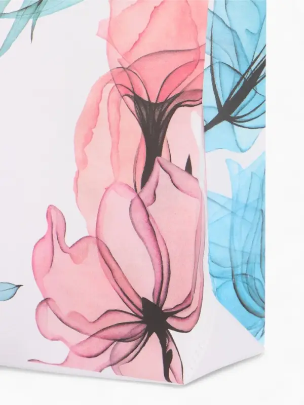 Сумка для покупок Цветы, 32*10*26. отд без молнии, серый