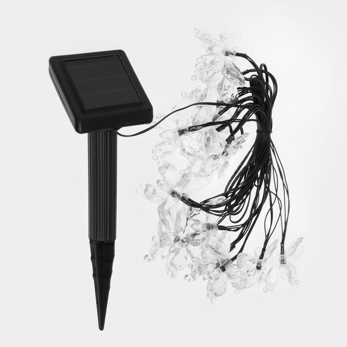 Гирлянда садовая Эра на солнечной батарее «Бабочки» LED, IP54 Гирлянда садовая Эра на солнечной батарее «Бабочки» LED, IP54