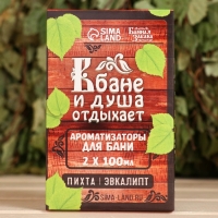 Набор ароматизаторов 2 шт по 100 мл "В Бане и душа отдыхает", пихта, эвкалипт Набор ароматизаторов 2 шт по 100 мл "В Бане и душа отдыхает", пихта, эвкалипт