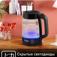 Электрический стеклянный чайник KI840830, 1,7 л, 2200 Вт