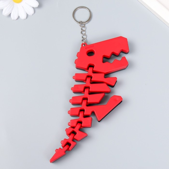 Брелок пластик "Шарнирный динозавр тираннозавр" МИКС 6,7х1,5х18 см