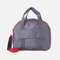 Чемодан малый 20" с сумкой, отдел на молнии, наружный карман, цвет серый