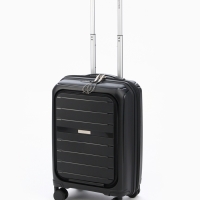 Чемодан 20", PP, 38*22*56, отд на молнии, отд/ноут, код замок, 4 колеса, черный