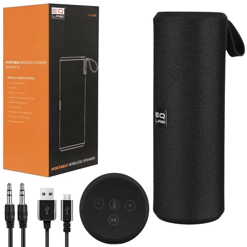 Портативная акустика V-02 Черная