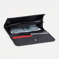 Кошелёк женский на кнопке, цвет чёрный Кошелёк женский на кнопке, цвет чёрный