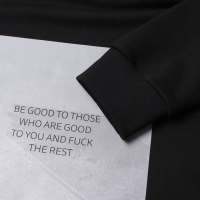 Джемпер (толстовка) мужская MINAKU: Be good, цвет черный, р-р 54 Джемпер (толстовка) мужская MINAKU: Be good, цвет черный, р-р 54