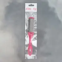 Пилка для пяток, металлическая/наждачная, двусторонняя, 17 см, МИКС