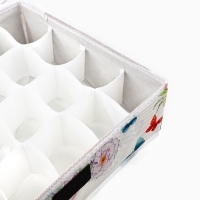 Органайзер для хранения 24 ячейки с крышкой "Бабочки", 34 х 28 х 10 см