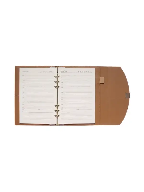 Органайзер на кольцах, A5, с клапаном, 80л, линия, к/зам, Оражевый