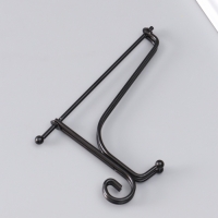 Подставка для тарелок металл 15х9,5 см, чёрная "Узорная" для тарелок d=15-18 см набор 5 шт   1088043