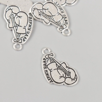 Металлический элемент, декоративная подвеска &laquo;Держу удар&raquo; набор 5 шт 1,6х2,5 см