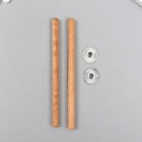 Фитиль для свечи дерево с металлическим держателем круглый набор 2 шт 0,6х12,5 см Фитиль для свечи дерево с металлическим держателем круглый набор 2 шт 0,6х12,5 см