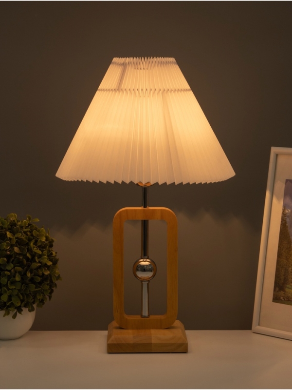 Лампа настольная BayerLux ЭКО "Диана" 1х40Вт Е27 коричневый 30х30х46см