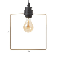 Светильник ЭкономСвет "Фиори" 3x40Вт E27 черный-золото 42х42х78 см.