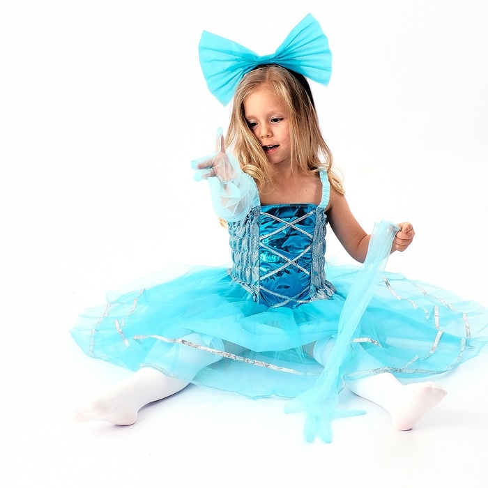 Карнавальный костюм Карнавальный костюм "Милая Мальвина" рост 104-134 см, платье, перчатки, гольфы, ободок