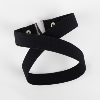 Ремешок для обуви, текстильный, 43 &plusmn; 0,5 см, 15 мм, 2 шт, цвет чёрный