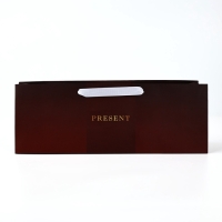 Пакет под бутылку горизонтальный &laquo;Подарок&raquo;, 36 &times; 10 &times; 13 см