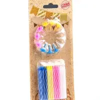 Свечи для торта &laquo;Спираль&raquo;, 5 см, набор 24 шт., 12 подставок