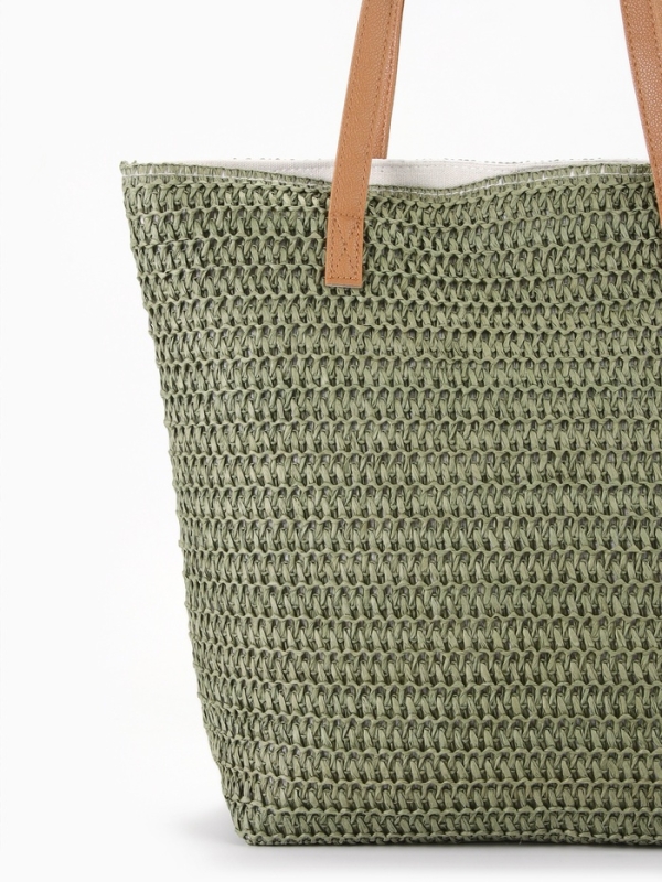 Сумка пляжная Одноцвет, 47*14*35, отд на молнии, подкладка, зеленый Сумка пляжная Одноцвет, 47*14*35, отд на молнии, подкладка, зеленый