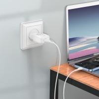 Сетевое зарядное устройство Hoco C96A, 1 USB, 2.1 А, кабель Lightning - USB, 1 м, белое Сетевое зарядное устройство Hoco C96A, 1 USB, 2.1 А, кабель Lightning - USB, 1 м, белое