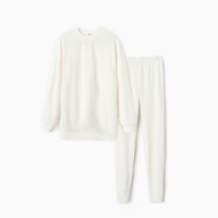 Костюм женский (свитшот и леггинсы) KAFTAN Plushy р. 44-46, белый