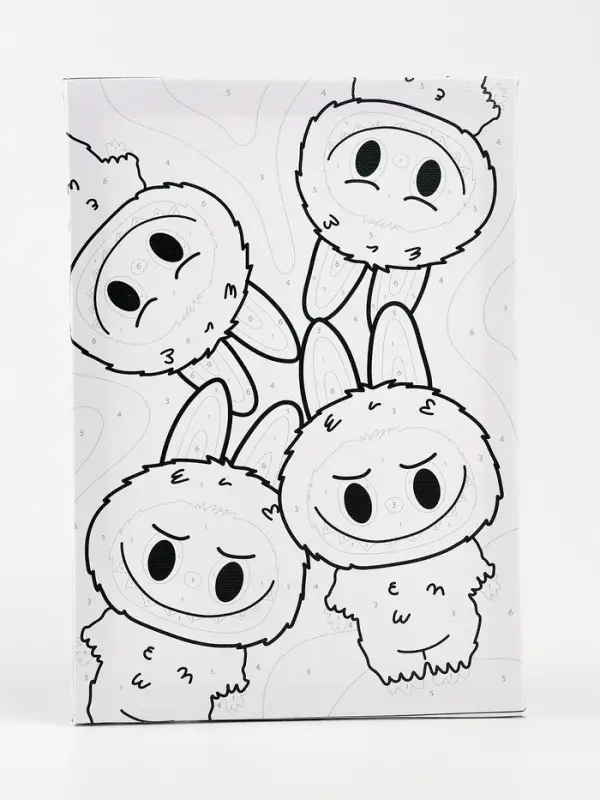 Картина по номерам "Пушистики" 21х15 см