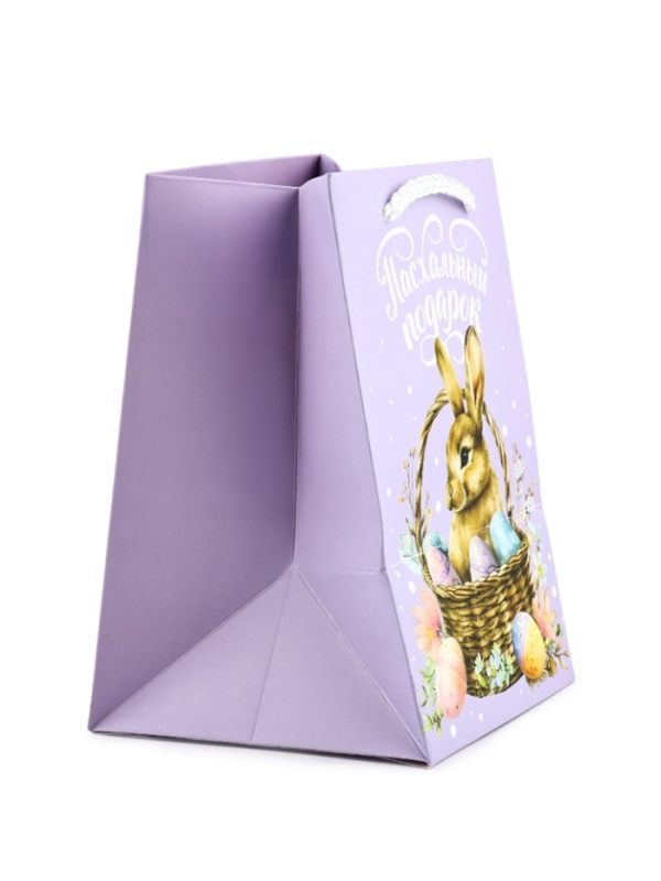 Пакет подарочный под кулич &laquo;Пасха&raquo;, заяц, 12 х 18 х 12 см