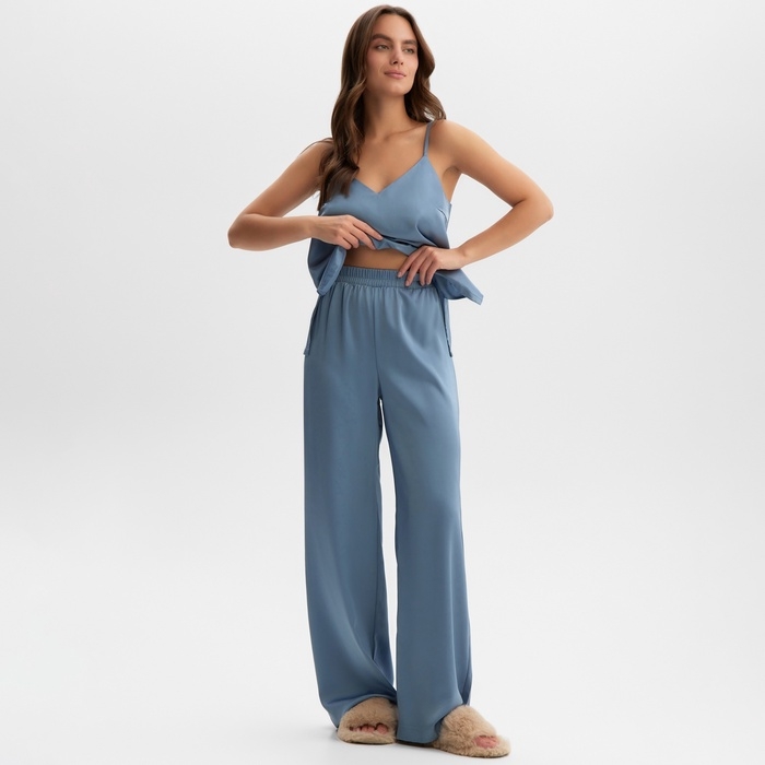 Комплект женский (майка, брюки) KAFTAN Комплект женский (майка, брюки) KAFTAN "Silk" р. 46, голубой