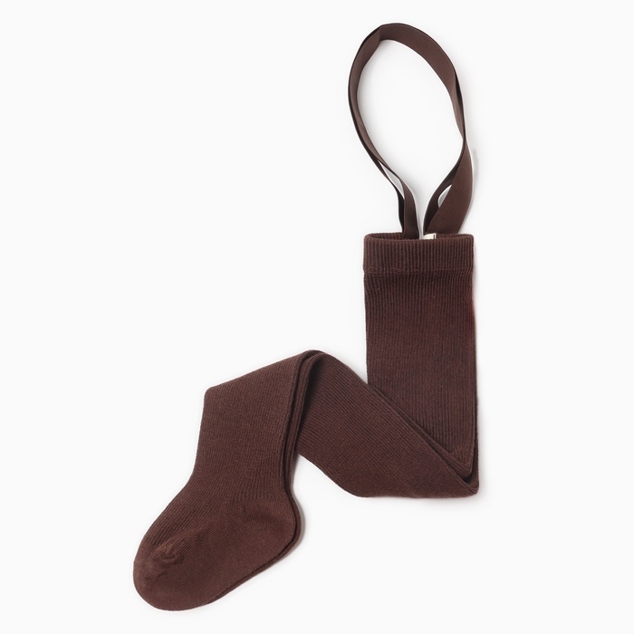 Колготки детские с лямками MINAKU, цв.коричневый, рост 62-68