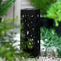 Садовый светильник на солнечной батарее &laquo;Ажурный&raquo;, 6&times;29&times;6 см, 1 LED, свечение тёплое белое