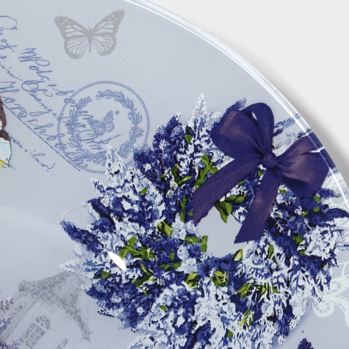 Салатник стеклянный Доляна &laquo;Лаванда&raquo;, 600 мл, 18&times;5 см