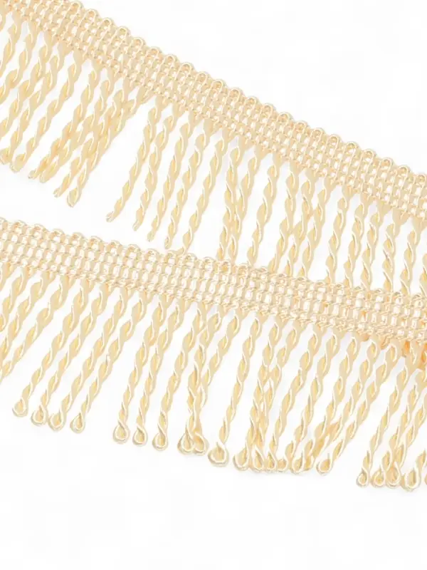 Бахрома жгут, 6,5 см, 20 м&plusmn;0.5, цвет молочный