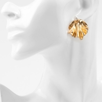 Серьги с жемчугом &laquo;Жемчуг&raquo; ракушка, немо, цвет золото