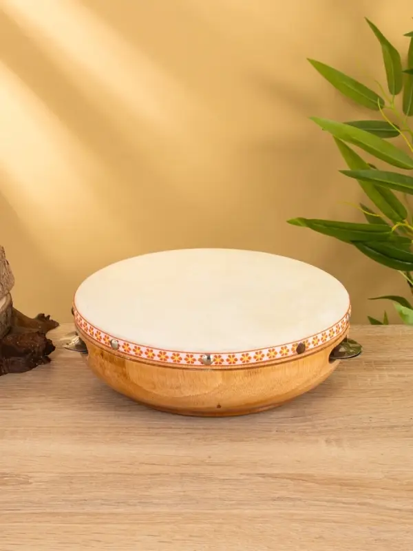 Сувенирный музыкальный инструмент "Бубен" махагон, 21х21х7 см