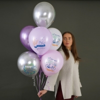 Шар латексный 12" &laquo;С ДР! Прованс&raquo;, пастель-металл, набор 50 шт., МИКС