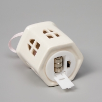 Светодиодная подвеска "Домик" 9.3х6х6, 1 LED, LR44x3(в компл.), Т/БЕЛЫЙ