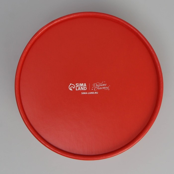 Коробка для макарун тубус с окном «Тепла и уюта», 12 х 12 х 5 см, Новый год Коробка для макарун тубус с окном «Тепла и уюта», 12 х 12 х 5 см, Новый год