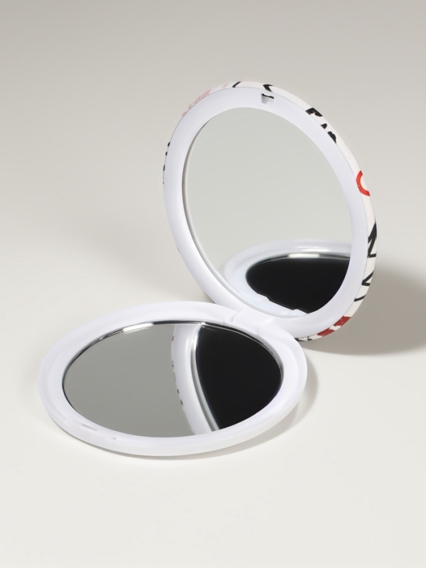 Зеркало складное круг (2) c/увел d7,5см GRL PWR белый пласт пакет QF