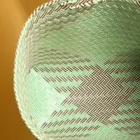 Сумка плетёная, 30&times;15&times;35 см, пластик, чёрно-бирюзовая