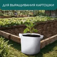 Контейнер с ручками, 22&times;20 см, 5.5 л, спанбонд, плотность 130 г/м&sup2;, Greengo