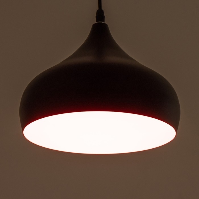 Подвес BayerLux "Купол дуо" Е27 черный-красный 24х24х18-118см