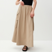 Юбка женская с накладным карманом MINAKU: Safari цвет бежевый, р-р 42 Юбка женская с накладным карманом MINAKU: Safari цвет бежевый, р-р 42